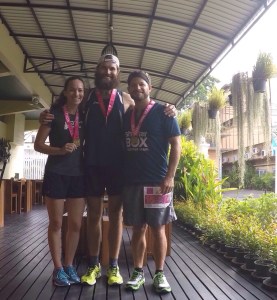 Karen, Josh and me after our race!